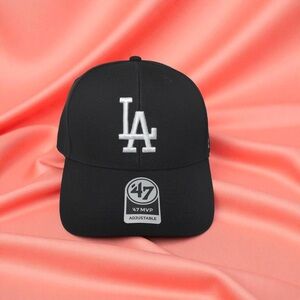 47 Brand Black and White LA Cap